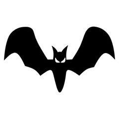 Bat silhouette on white background. Bats are suitable for Halloween decorations.