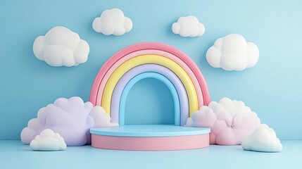 Stylish 3D Shapes Podium for Product Display in Elegant Design