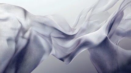 Digital mesh and tech forms on a muted background with a minimalist look