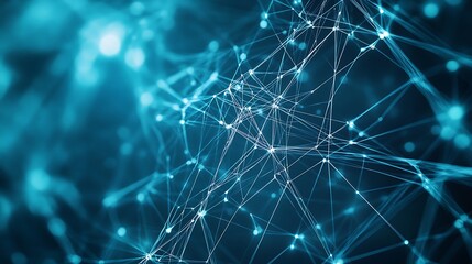 Digital abstract background digits in blue and black data nodes, technological design modern illustration computer and high tech concept