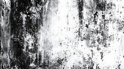 Abstract grunge texture in black and white with a distressed finish, ideal for backgrounds that need a gritty, textured look
