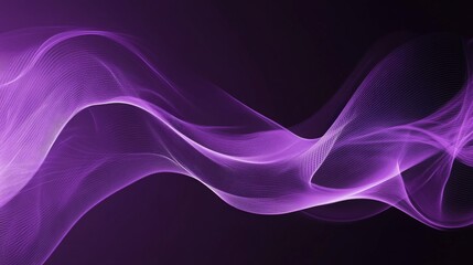 Abstract purple sound wave graphics pattern with flowing curves and dynamic lines. Ideal for music and audio-themed designs