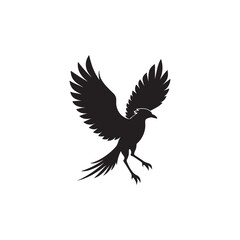 Bird black silhouette clip art