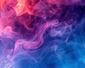 Fototapeta premium Abstract smoke swirls in vibrant colors. AI.