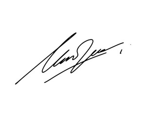 First letter A signature ideas for documents. Vector with transparent background or alpha channel.