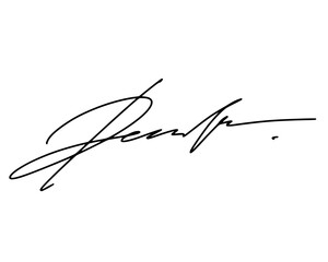 Abstract signature idea starting letter D for document. Vector with transparent background.