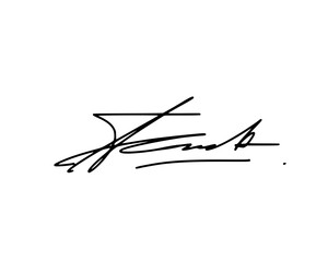 First letter T signature ideas for documents. Vector with transparent background or alpha channel.