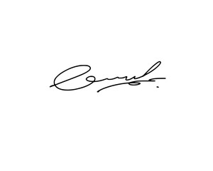 Abstract signature ideas for documents. Vector with transparent background.