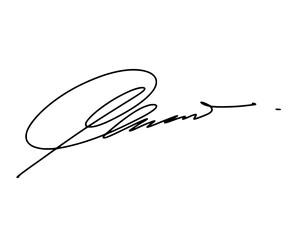 Abstract signature ideas for documents. Vector with transparent background.