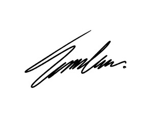 Abstract signature idea starting letter E for document. Vector with transparent background or alpha channel.