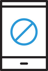 Smartphone Block Line Icon