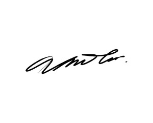 Abstract signature ideas for documents. Vector with transparent background.