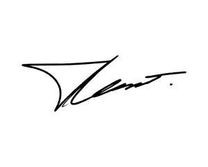 Abstract signature ideas for documents. Vector with transparent background.