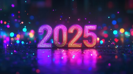 Happy New Year Greetings 2025 ,  Generative AI