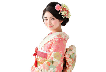 「優雅な着物美人」"Elegant Kimono Beauty"