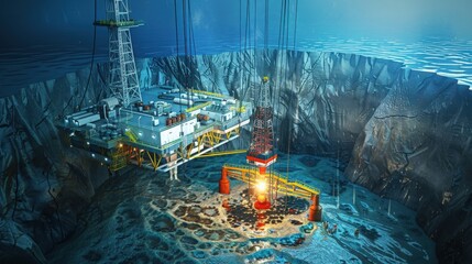 Explain the concept of directional drilling techniques used on oil rigs.
