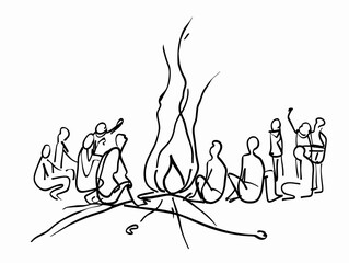 Single Line Story By Campfire: Oral Tradition And Shared History