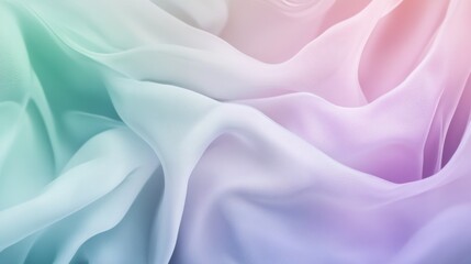 Soft, flowing fabric in pastel colors creates a serene and calming atmosphere.