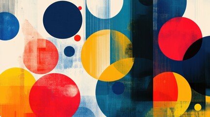 Artwork featuring circles and various shapes merging to create a modern backdrop that inspires creativity Ideal for digital projects presentations website banners and social media content
