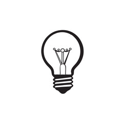 Light bulb icon vector. Solution, idea icon symbol vector graphic