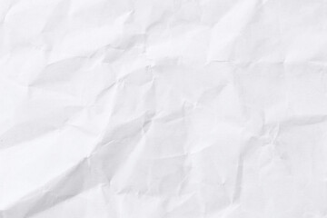 Crumpled White Paper Texture for Background Use