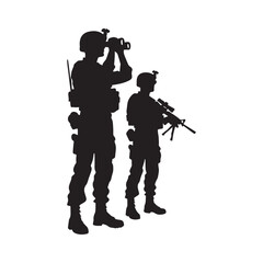 Fototapeta premium Soldier Silhouette Design, Military Vector illustration