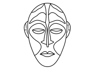 Cultural Mask as One-Line Depiction: Embodying Ritual and Performance