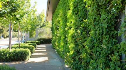 Training vines to create living walls or green screens, enhancing spaces with natural beauty and shade