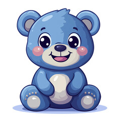 Fototapeta premium Lovingly illustrated cartoon teddy bear - perfect for nursery decorations, baby gifts, generated ai