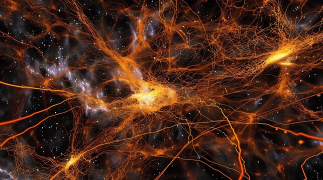 Universe illuminated by cosmic energy and dark matter showing the vastness of space