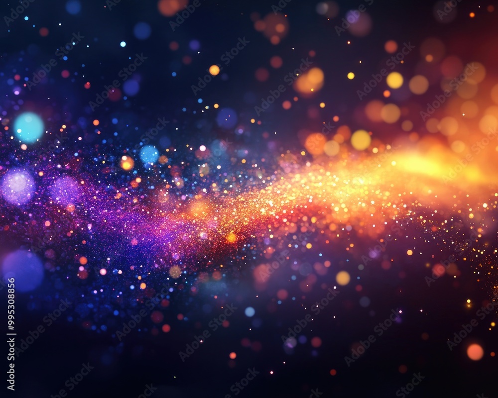 Poster vibrant abstract background featuring colorful particles creating a stunning futuristic sparkle set 
