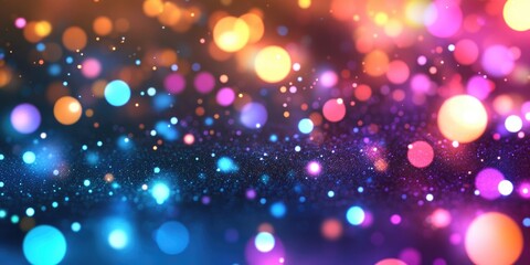 Abstract multicolored background featuring bokeh and perspective effects designed as a 3D illustration Suitable for technological or festive themes ideal for banners posters and covers