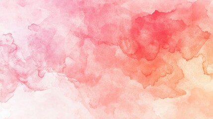 Hand drawn illustration featuring a pale pink and coral gradient Soft grunge magenta watercolor background creates an abstract texture ideal for text design and greeting cards