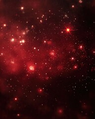 Fototapeta premium Dark red 2D cartoon background featuring galaxy stars Abstract blurred backdrop with gradient ideal for astronomy themed websites