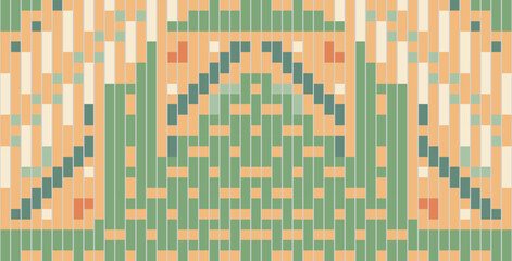 Endless Traditional Pattern Designfolk Embroidery, Aztec Geometric Ornament Print. Design for Carpet, Wallpaper, Clothing, Wrapping, Fabric
