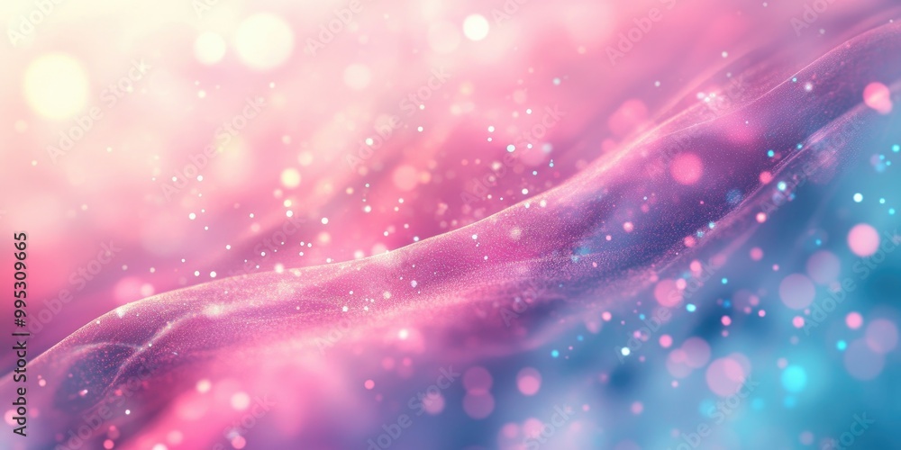 Poster fantasy abstract pink background with a gentle blur and bokeh lighting effect