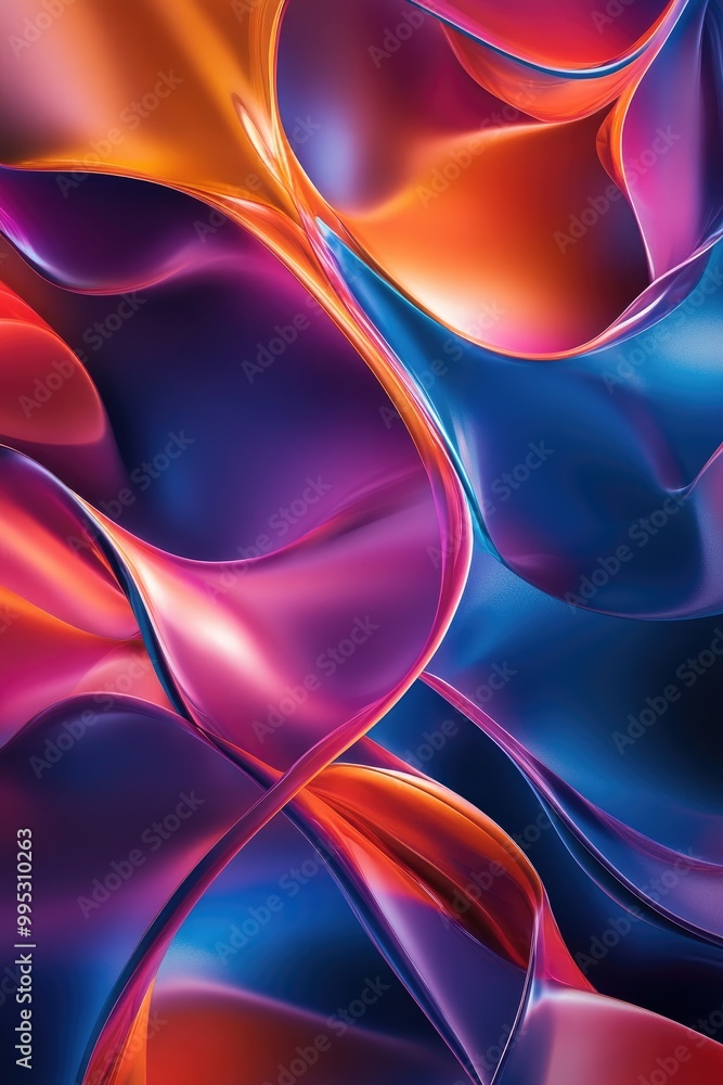 Poster vibrant abstract wallpapers featuring smooth colorful lines ideal for enhancing any background or de