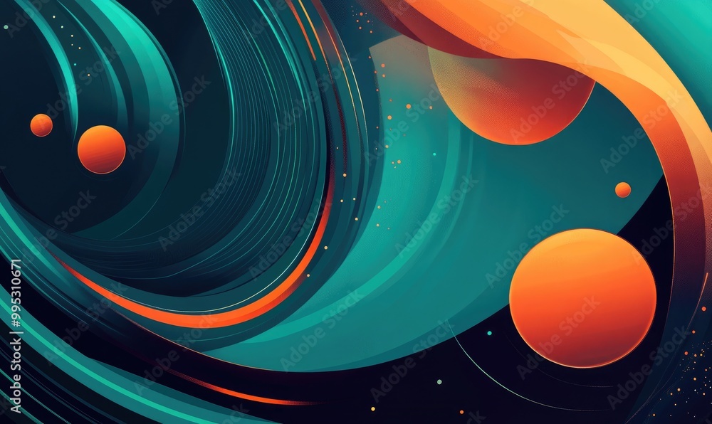 Poster modern corporate business layout background design in a fantasy style featuring 2d cartoon graphics 