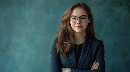 Fototapeta premium Confident Businesswoman in Professional Attire