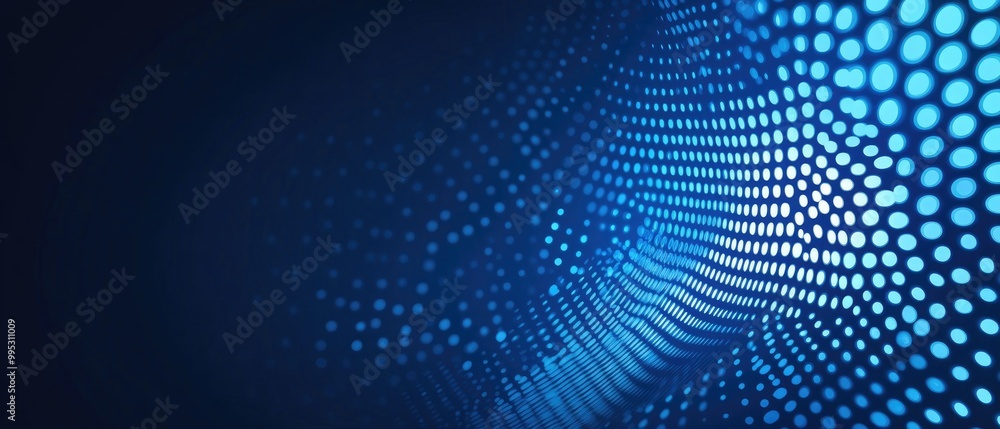 Poster abstract blue dot design background template suitable for healthcare and diverse business applicatio