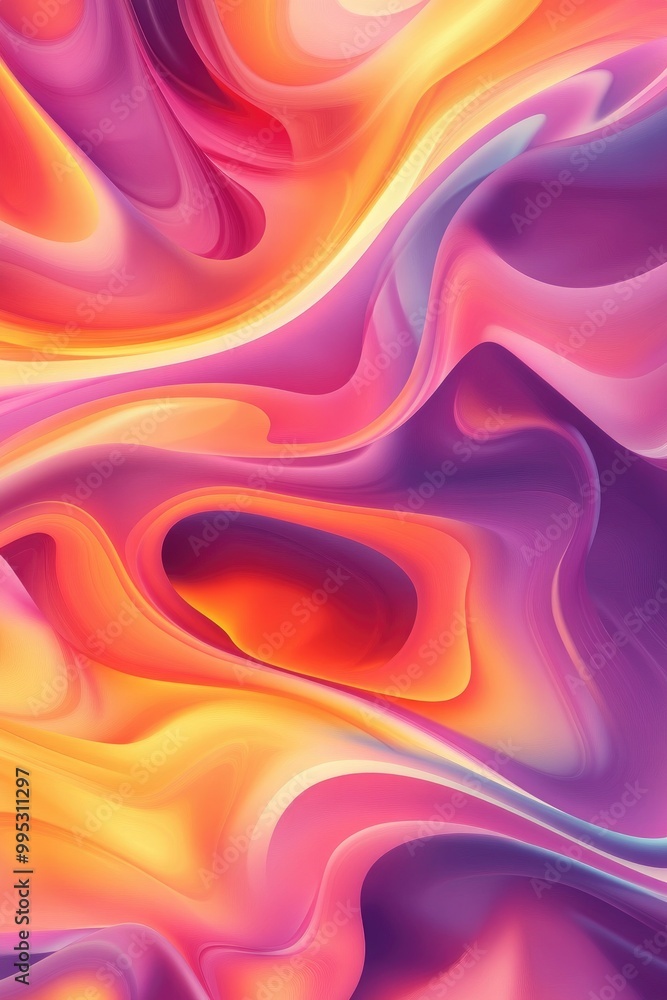 Aufkleber abstract wavy backdrop featuring dynamic effects 2d cartoon illustration suitable for use in adverti