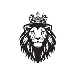 Lion With Crown Logo Design