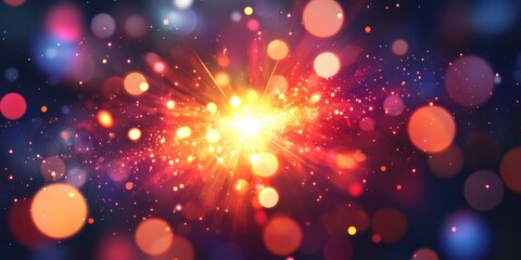 Abstract lens flare overlay background in digital art