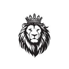 Lion With Crown Logo Design