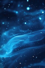 Abstract Twisted Lines in Space Featuring Depth of Field Against a Dark Blue Background