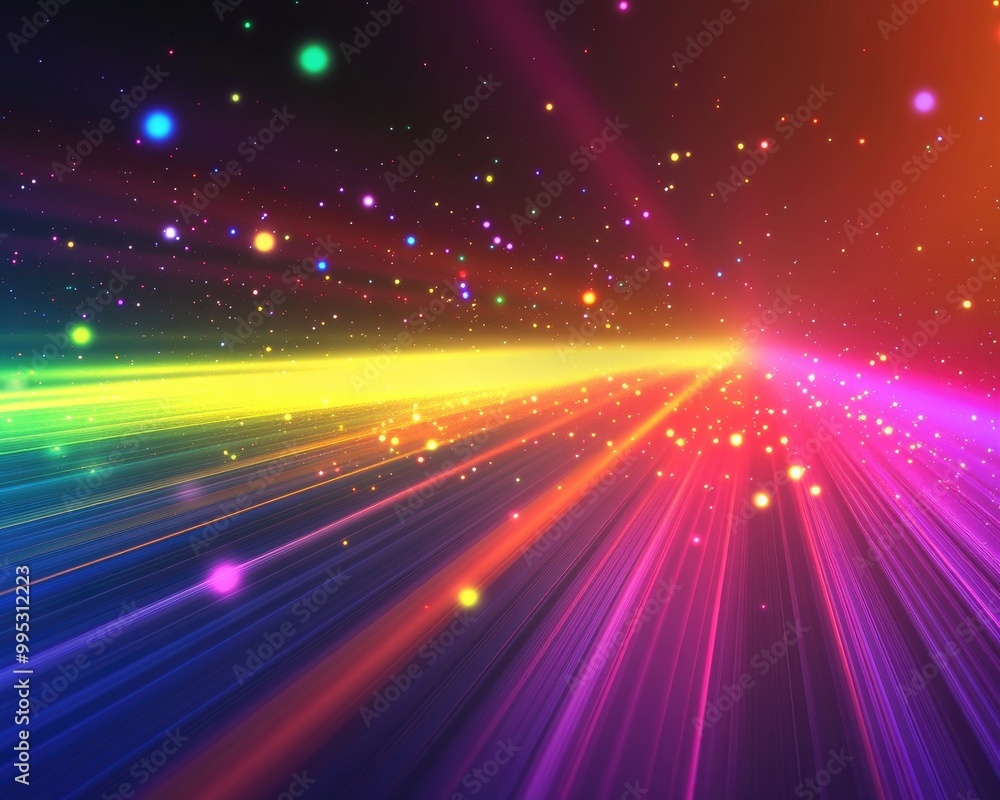 Fototapete vibrant abstract background featuring colorful laser lights providing space for text or images ideal