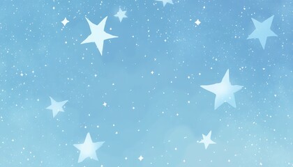 Light blue 2D cartoon backdrop featuring galaxy stars Contemporary abstract illustration showcasing Big Dipper stars Creative design suitable for business advertising