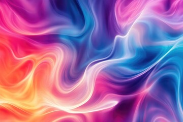 Obraz premium Blurred colorful background featuring flowing waves and lines Abstract illustration of movement and fluid shapes