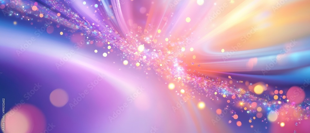 Poster abstract background with light elements in a creative and whimsical design