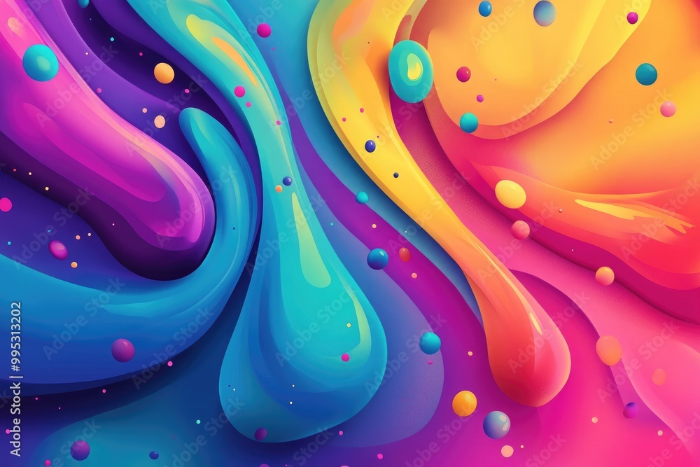 Aufkleber vibrant abstract graphics featuring a mix of colors and shades elegant splashes and diffusion create